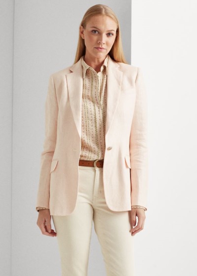 Women's Ralph Lauren Herringbone Linen Blazers | 518036OWK